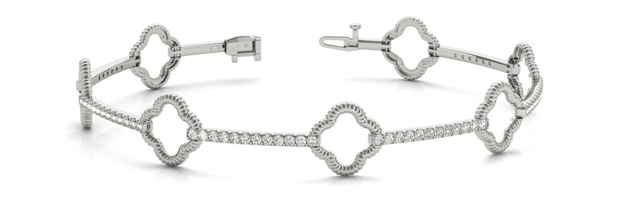 Diamond Bracelet with 7/8 Carat Total Weight SI1-SI2 G-H Quality Stones in Complete Finish
