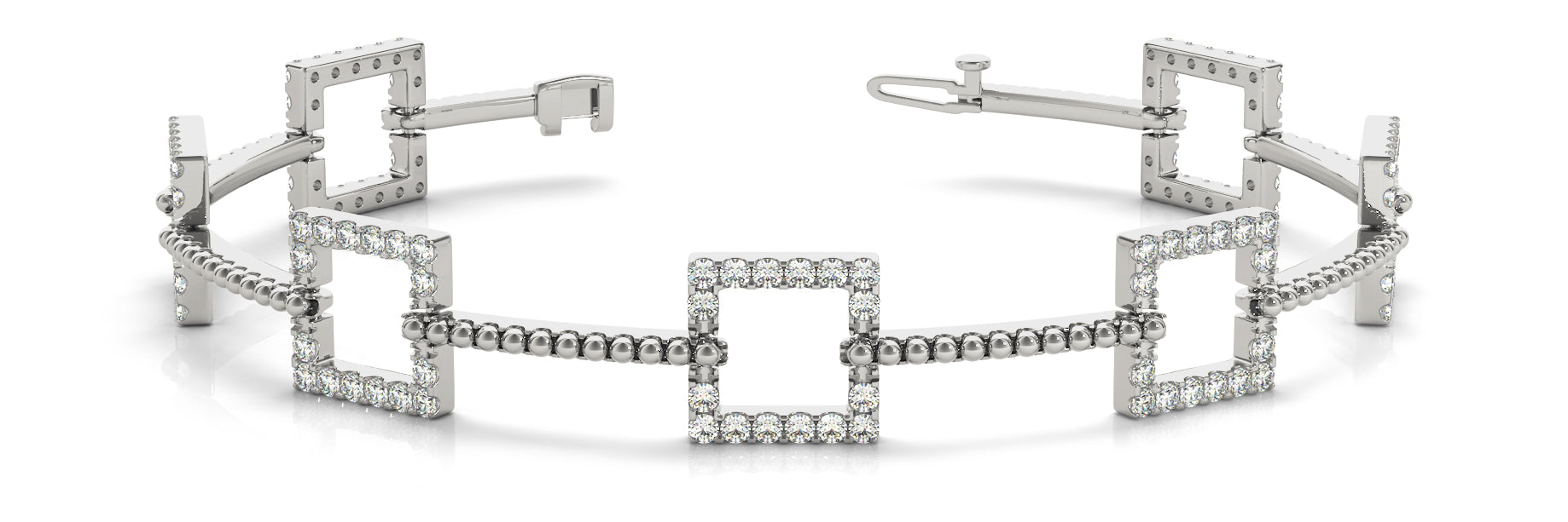 Elegant Diamond Bracelet with 1.12 Carat Total Weight in G-H Color and SI1-SI2 Clarity