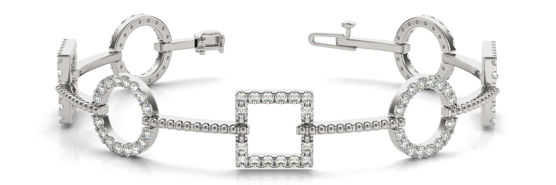 Elegant Diamond Bracelet with 1.12 Carat Total Weight in SI1-SI2 G-H Quality Stones