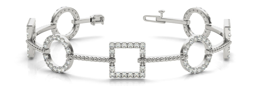 Elegant Diamond Bracelet with 1.12 Carat Total Weight in SI1-SI2 G-H Quality Stones