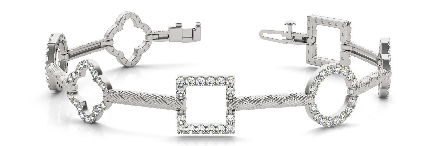 Diamond Bracelet with 1.18 Carat Total Weight SI1-SI2 G-H Quality Stones
