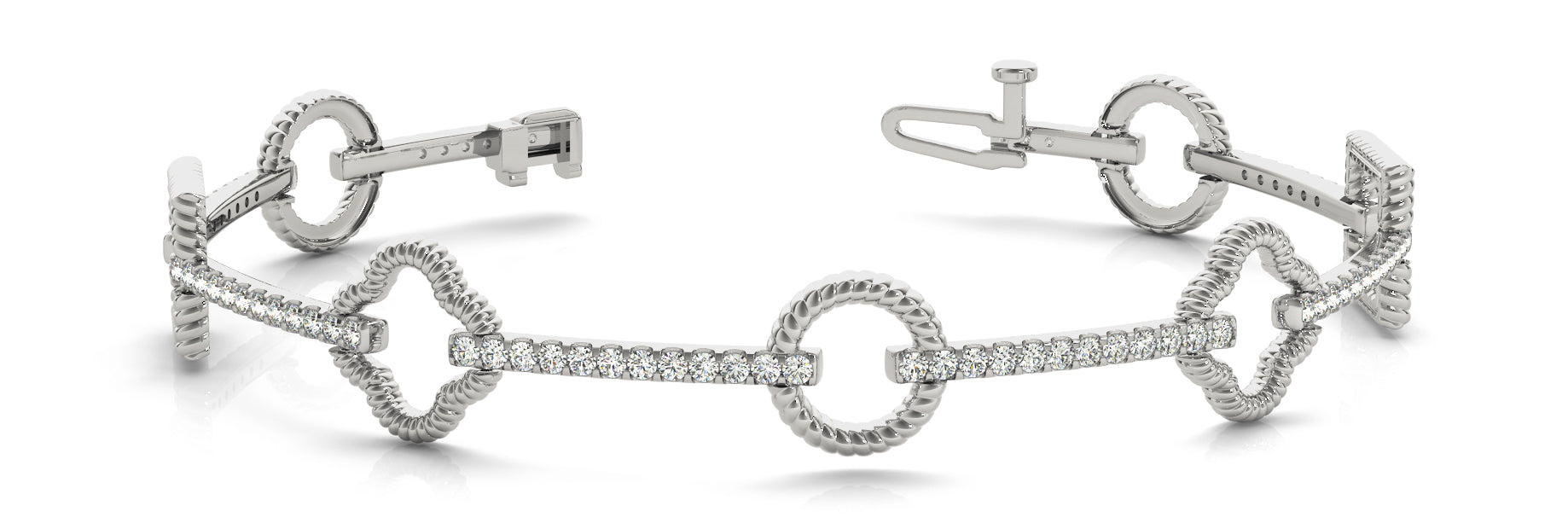 Diamond Bracelet with 7/8 Carat Total Weight in SI1-SI2 G-H Quality Stones