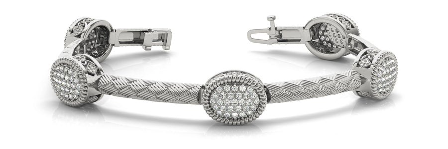 Elegant Diamond Bracelet with 1.8125 Carat Total Weight in SI1-SI2 G-H Quality Stones