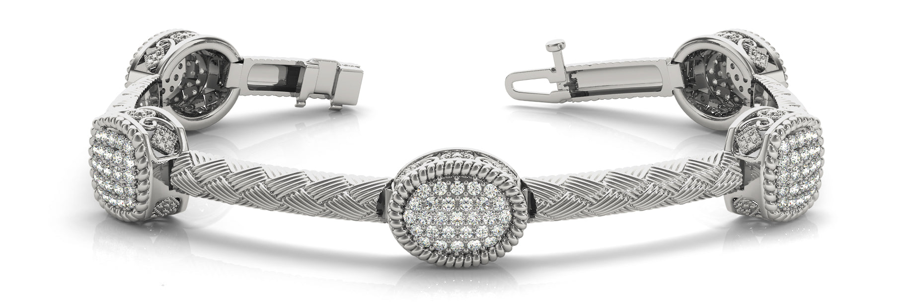 Elegant Diamond Bracelet with 1.75 Carat Total Weight in G-H SI1-SI2 Stones