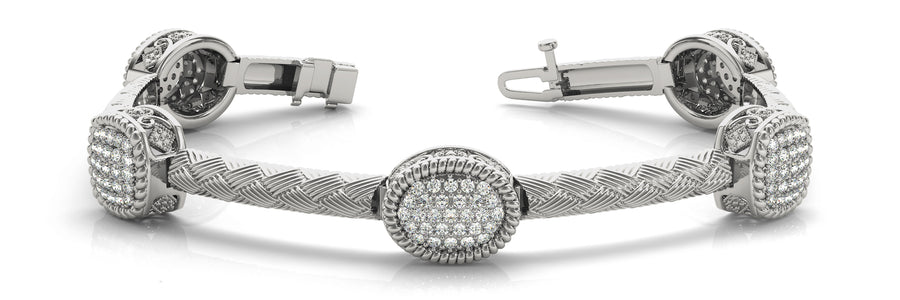 Elegant Diamond Bracelet with 1.75 Carat Total Weight in G-H SI1-SI2 Stones