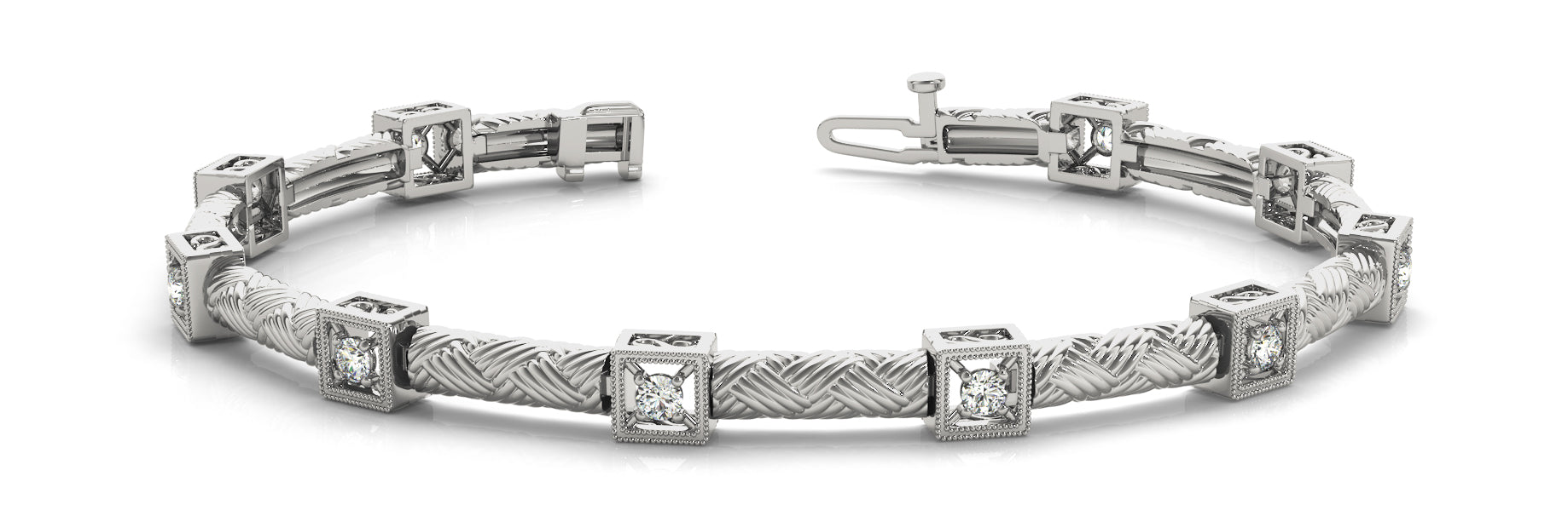 Elegant Diamond Bracelet with 5/8 Carat Total Weight SI1-SI2 G-H Quality Stones