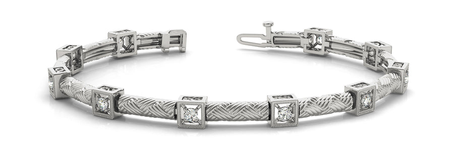 Elegant Diamond Bracelet with 5/8 Carat Total Weight SI1-SI2 G-H Quality Stones