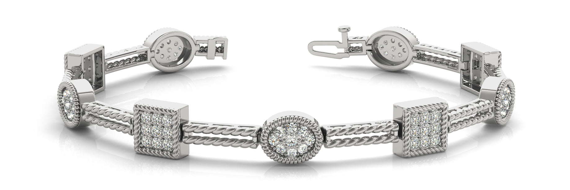 Elegant Diamond Bracelet with 1.25 Carat Total Weight in SI1-SI2 G-H Quality Stones