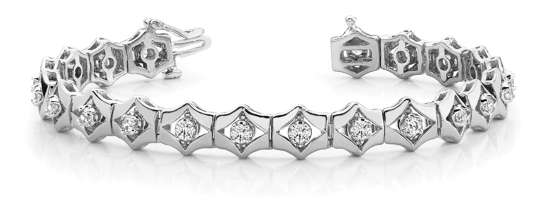 Elegant 1.5 Carat Total Weight Diamond Tennis Bracelet in SI1-SI2 G-H Quality