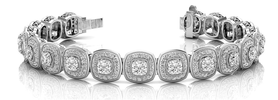 3.25 Carat Total Weight Diamond Bracelet with SI1-SI2 G-H Quality Stones