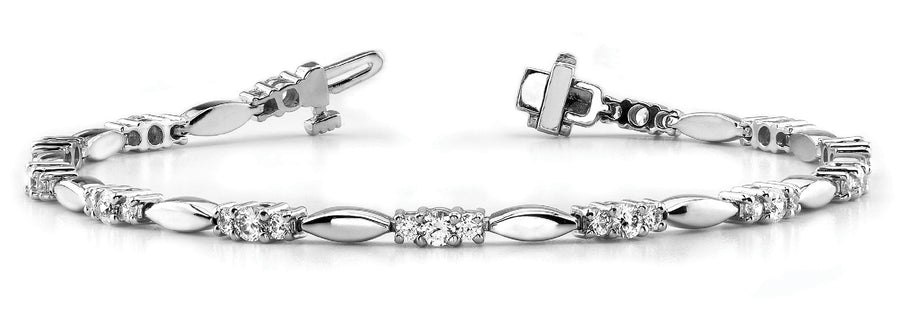 Elegant Diamond Bracelet with 1 Carat Total Weight in G-H SI1-SI2 Quality