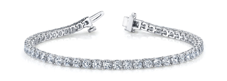 Seven Carat Total Weight In-Line Tennis Bracelet with SI1-SI2 G-H Diamonds