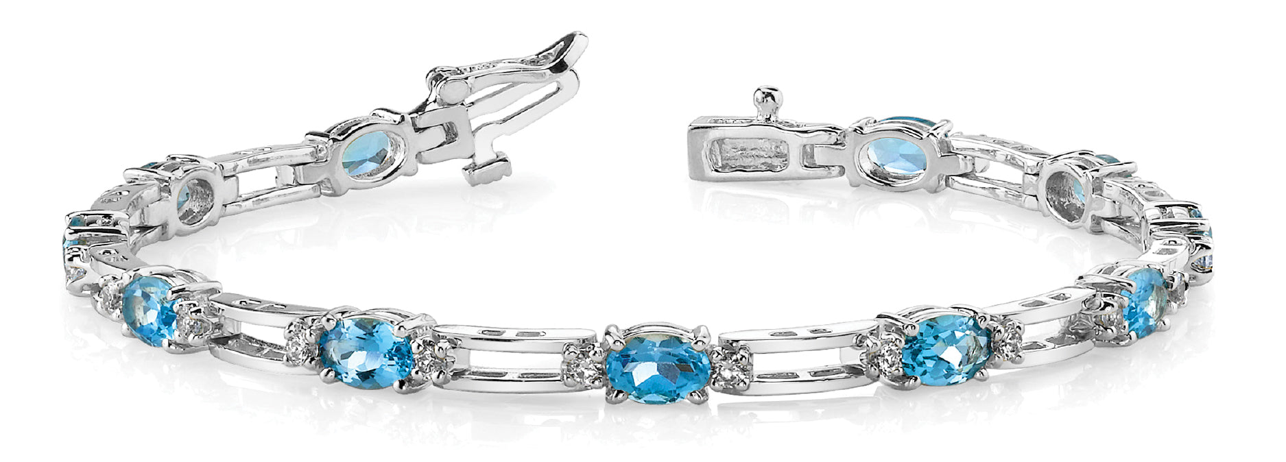 Polished Diamond Bracelet with 3/4 Carat Total Weight in G-H SI1-SI2 Quality Stones