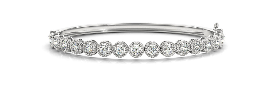 Elegant Diamond Bangle with 5/8 Carat Total Weight in SI1-SI2 G-H Quality Stones