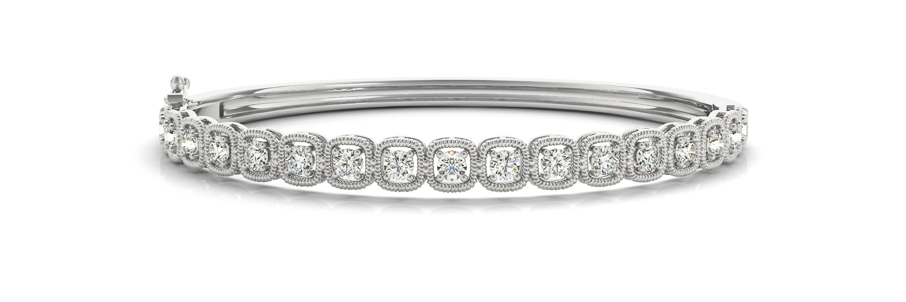 Elegant 1 Carat Total Weight Diamond Bangle with SI1-SI2 G-H Quality Stones