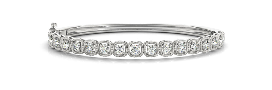 Elegant Diamond Bangle with 5/8 Carat Total Weight SI1-SI2 G-H Quality Stones