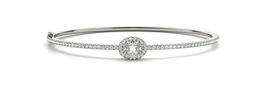 Elegant Diamond Bangle with 1.67 Carat Total Weight in SI1-SI2 G-H Quality