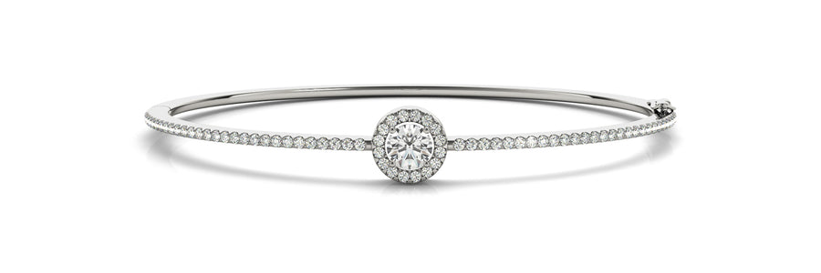 Elegant Diamond Bangle with 1.18 Carat Total Weight in G-H SI1-SI2 Quality