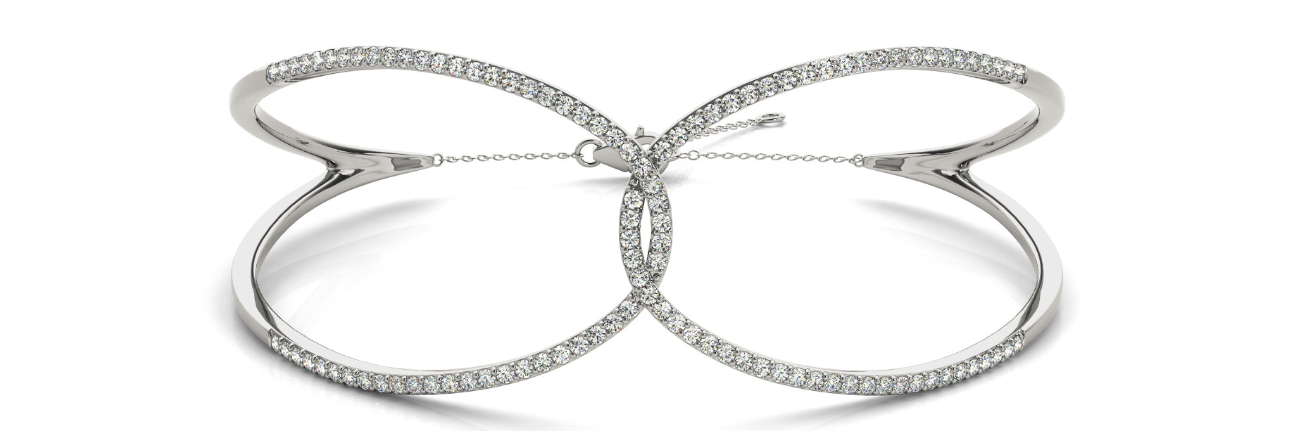 Elegant Multi-Row Diamond Bangle with 5/8 Carat Total Weight in SI1-SI2 G-H Quality
