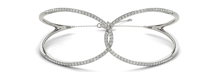 Elegant Multi-Row Diamond Bangle with 5/8 Carat Total Weight in SI1-SI2 G-H Quality