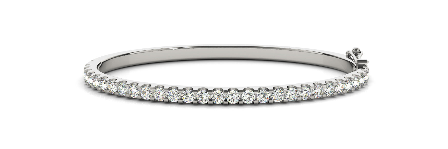 Elegant Diamond Bangle with 4 Carat Total Weight in SI1-SI2 G-H Quality