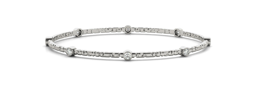 Elegant Diamond Bangle with 7/8 Carat Total Weight SI1-SI2 G-H Quality Stones
