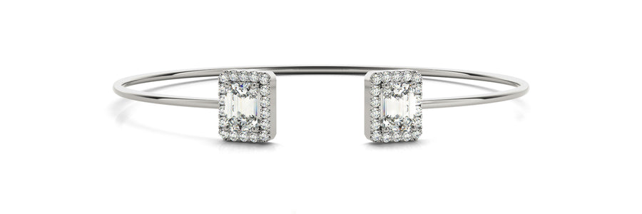 Elegant Polished Diamond Bangle with 2.36 Carat Total Weight in G-H SI1-SI2 Quality