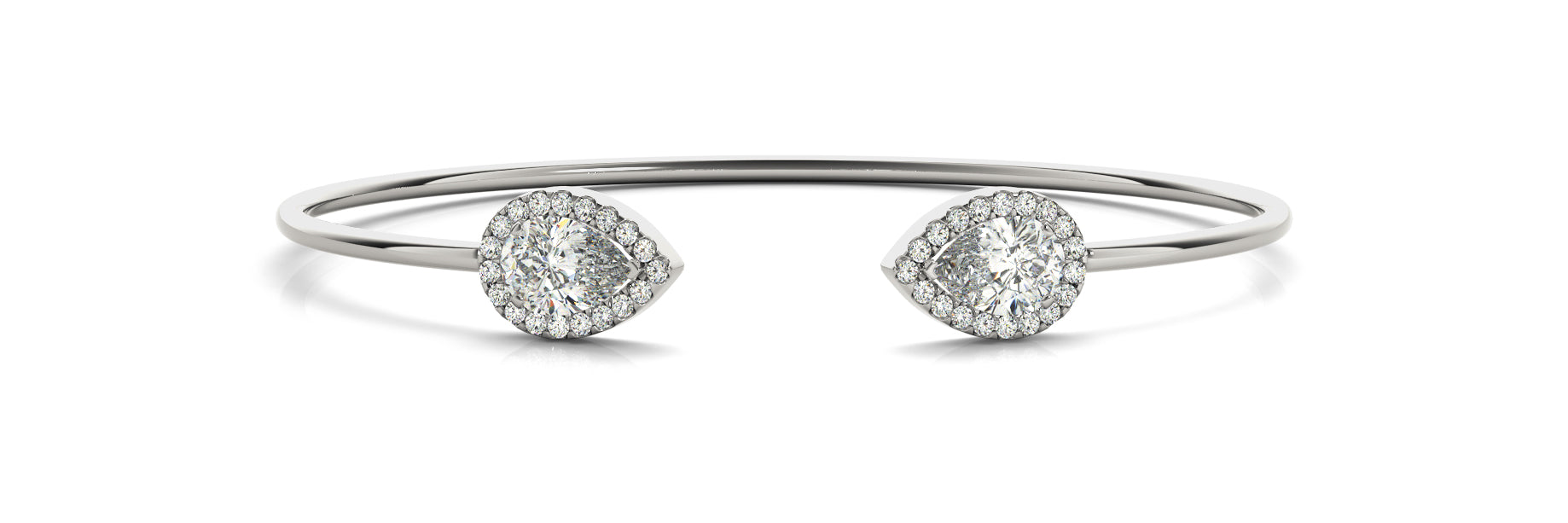 Elegant Diamond Bangle Bracelet with 1 1/8 Carat Total Weight in G-H SI1-SI2 Quality