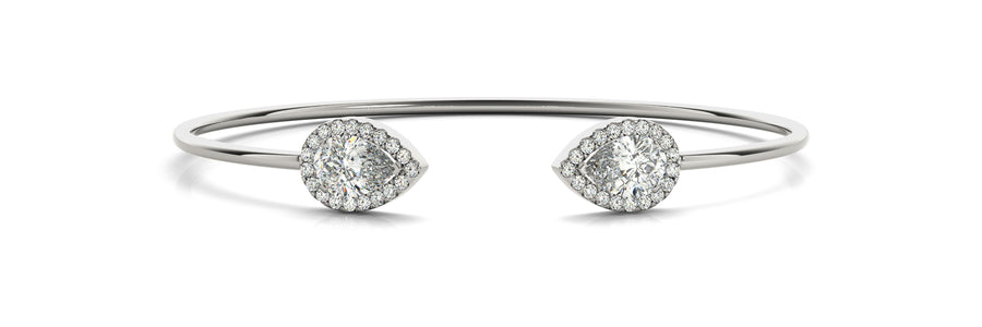 Elegant Diamond Bangle Bracelet with 1 1/8 Carat Total Weight in G-H SI1-SI2 Quality
