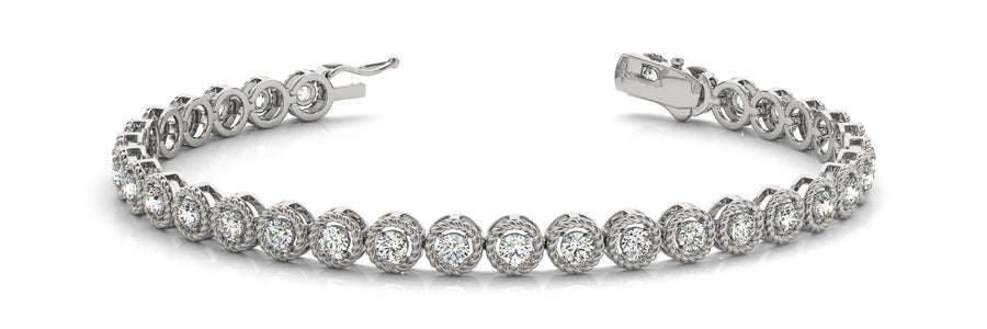 Diamond Bracelet with 2 Carat Total Weight Prong-Set Stones in G-H Color