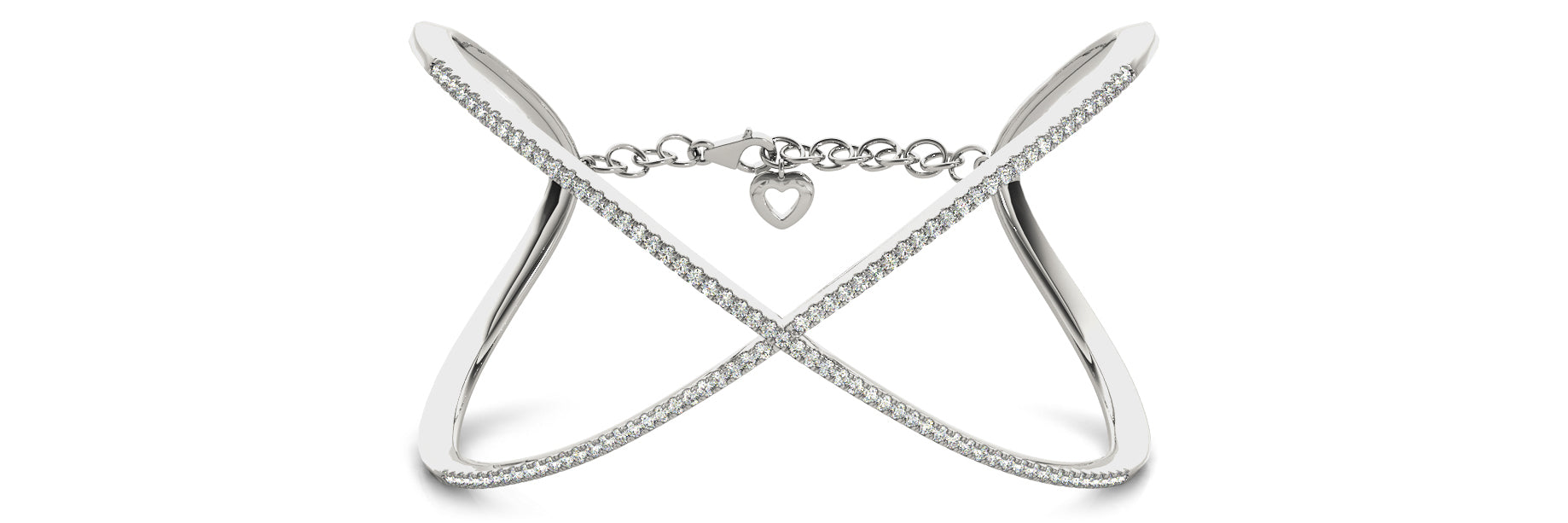 Elegant Diamond Bangle with 1.635 Carat Total Weight in SI1-SI2 G-H Quality