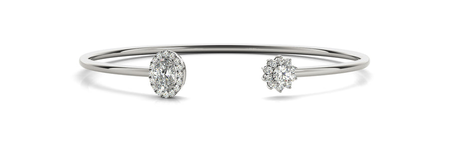 Elegant Diamond Bangle with 1.43 Carat Total Weight in G-H SI1-SI2 Quality