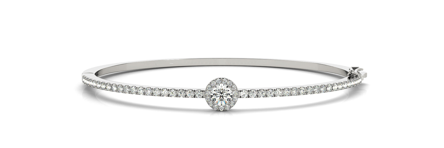Elegant Diamond Bangle with 1.8 Carat Total Weight in G-H SI1-SI2 Quality