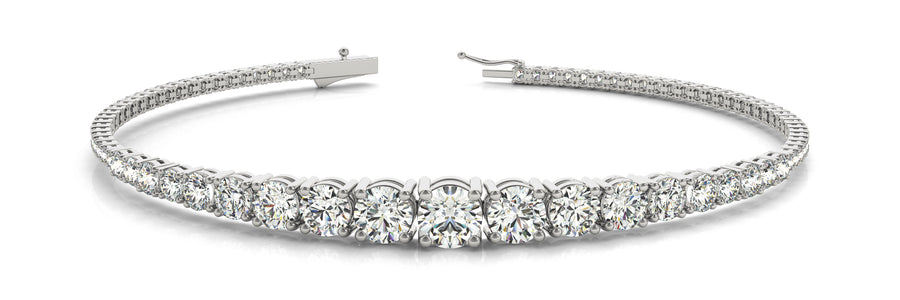 Elegant Prong-Set Diamond Bracelet with 2.8 Carat Total Weight in G-H SI1-SI2 Quality