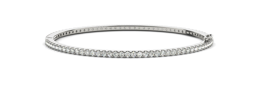 Elegant Diamond Bangle with 2.34 Carat Total Weight in SI1-SI2 G-H Quality