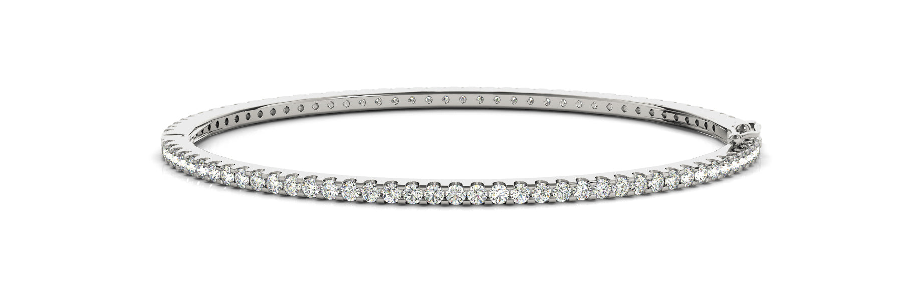 Elegant Diamond Bangle with 7/8 Carat Total Weight SI1-SI2 G-H Quality Stones