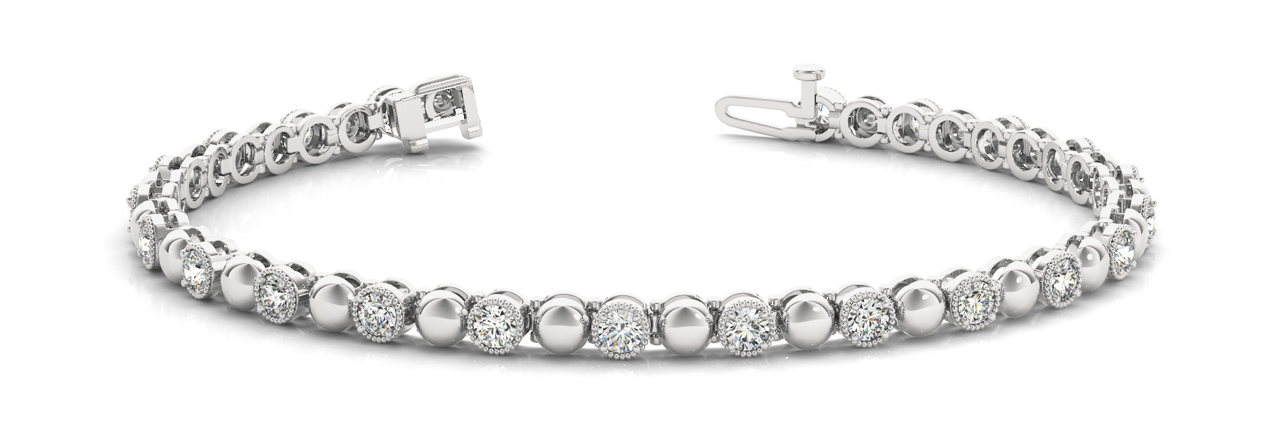 Elegant Prong-Set Diamond Bracelet with 0.66 Carat Total Weight in G-H SI1-SI2 Quality