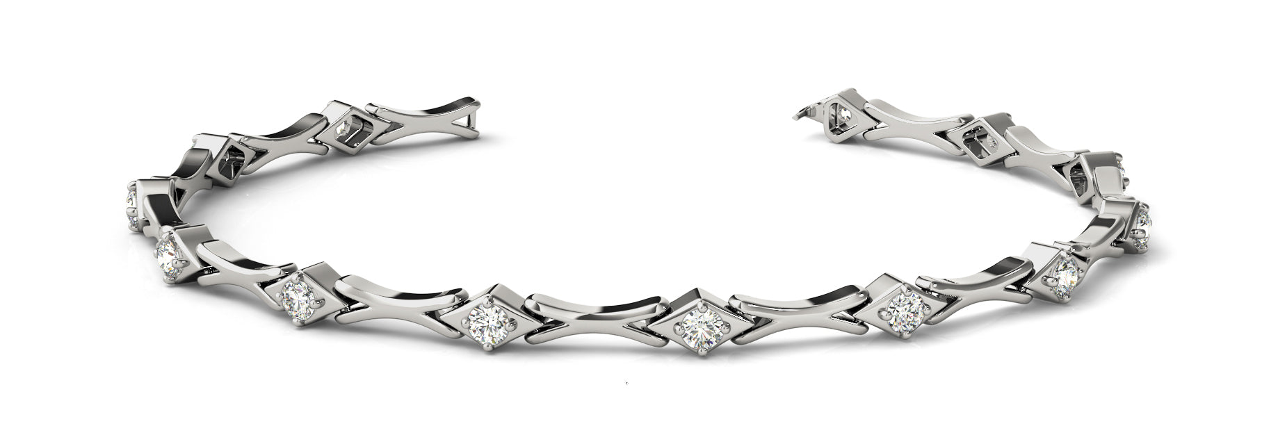 Elegant Diamond Bracelet with 7/8 Carat Total Weight in SI1-SI2 G-H Quality Stones