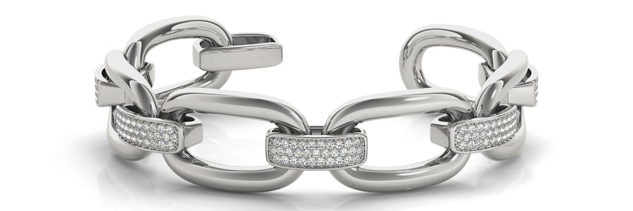 Italian Made Diamond Bracelet with 1.62 Carat Total Weight in G-H SI1-SI2 Quality