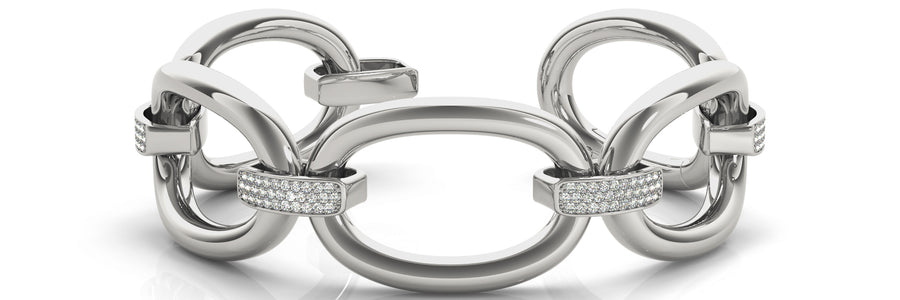 Italian-Made Diamond Bracelet with 1.35 Carat Total Weight, SI1-SI2 G-H Quality Stones