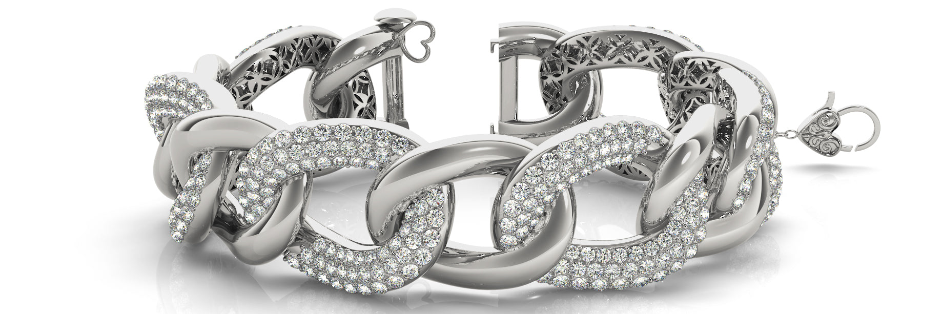 Italian Crafted Diamond Bracelet with 11.5 Carat Total Weight in SI1-SI2 G-H Quality Stones