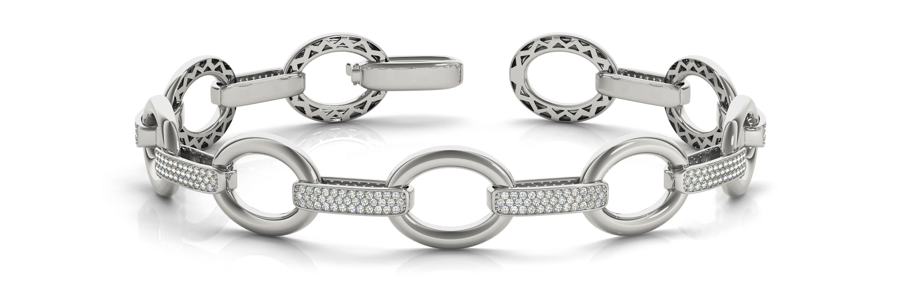 Italian Made Diamond Bracelet with 2.22 Carat Total Weight in SI1-SI2 G-H Quality Diamonds