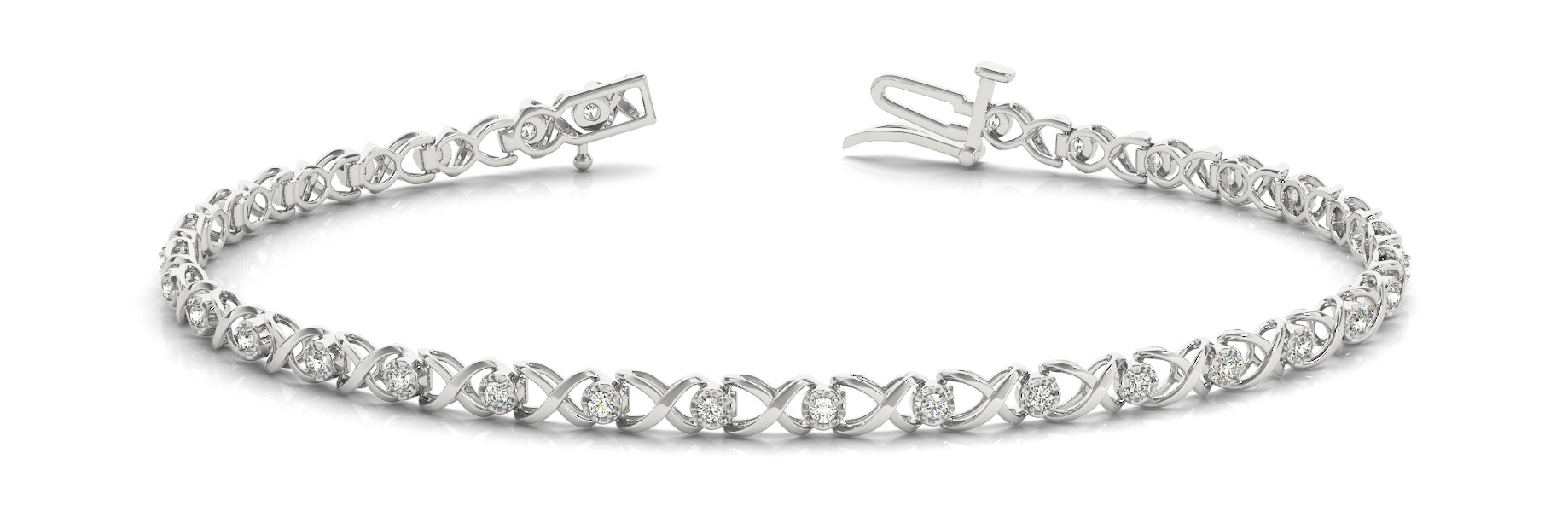 Italian-Made Diamond Bangle with 1/3 Carat Total Weight SI1-SI2 G-H Diamonds