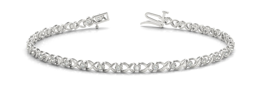 Italian-Made Diamond Bangle with 1/3 Carat Total Weight SI1-SI2 G-H Diamonds
