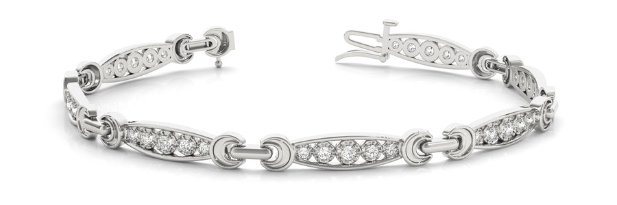 Italian Crafted Diamond Bangle with 0.38 Carat Total Weight SI1-SI2 G-H Quality Stones