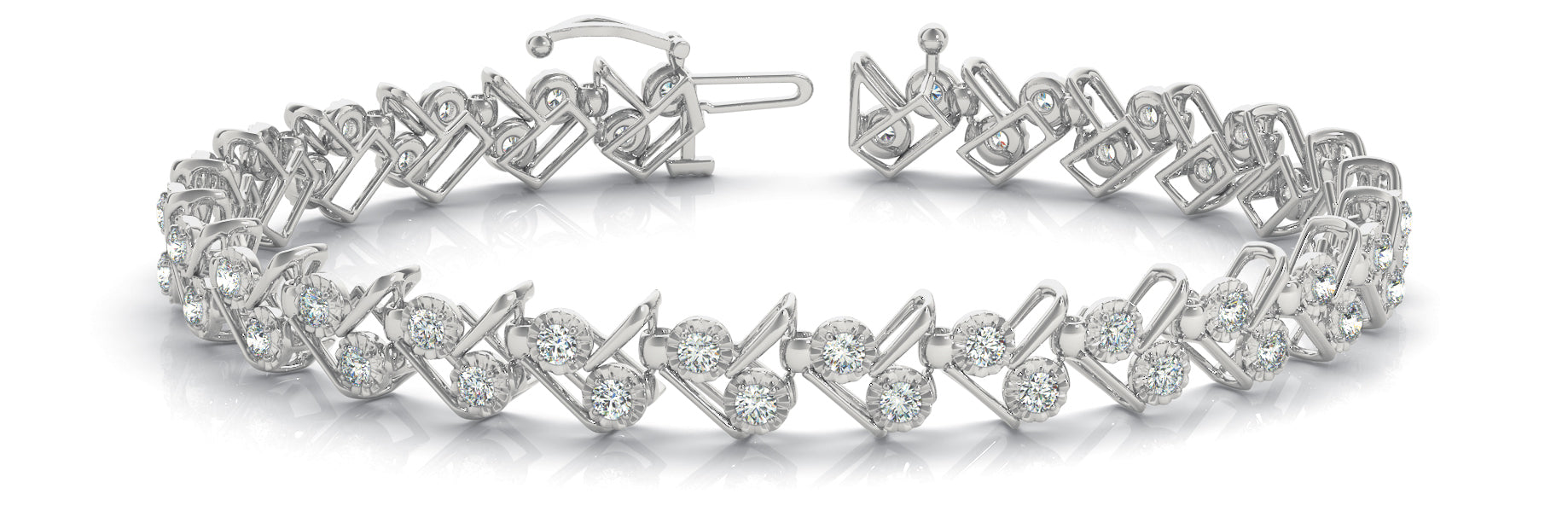 Elegant Diamond Bracelet with 1 Carat Total Weight in G-H SI1-SI2 Quality