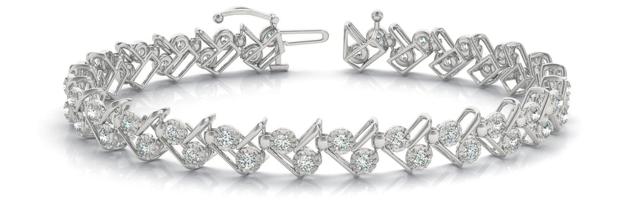 Elegant Diamond Bracelet with 1 Carat Total Weight in G-H SI1-SI2 Quality