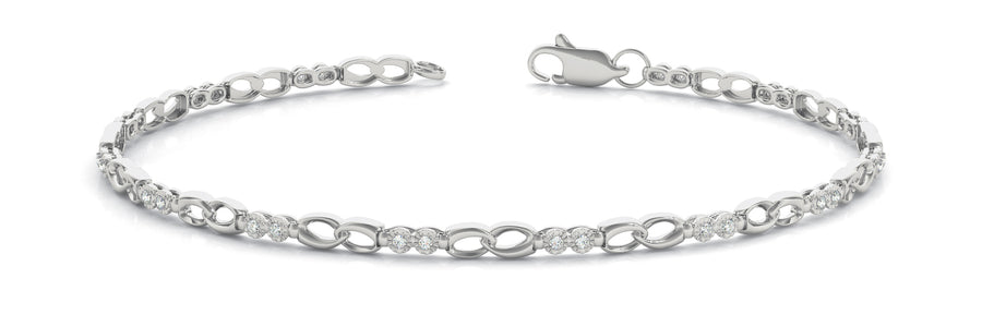 Elegant Diamond Bracelet with 1/8 Carat Total Weight SI1-SI2 G-H Quality Stones
