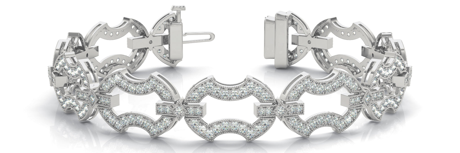 Elegant Diamond Bracelet with 2.45 Carat Total Weight in G-H SI1-SI2 Quality