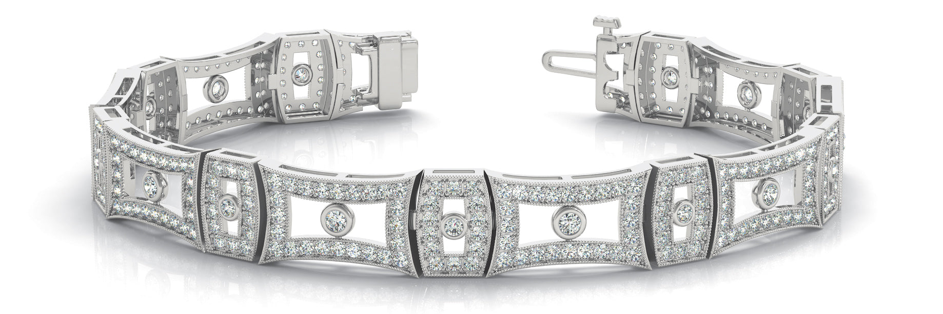 Elegant Diamond Bracelet with 2.75 Carat Total Weight in SI1-SI2 G-H Quality Stones